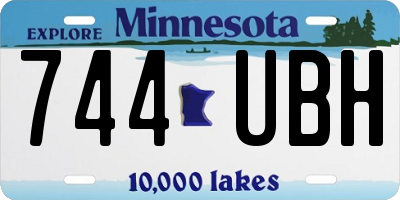MN license plate 744UBH