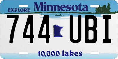 MN license plate 744UBI