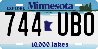 MN license plate 744UBO