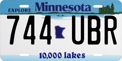 MN license plate 744UBR