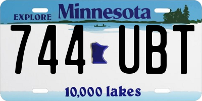MN license plate 744UBT