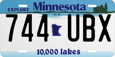 MN license plate 744UBX