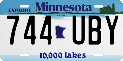 MN license plate 744UBY