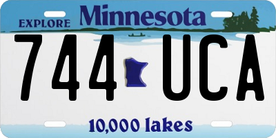 MN license plate 744UCA