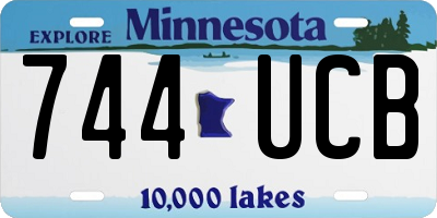 MN license plate 744UCB