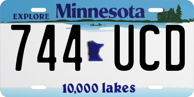MN license plate 744UCD