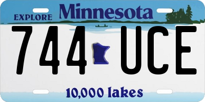 MN license plate 744UCE