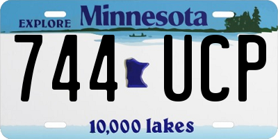 MN license plate 744UCP