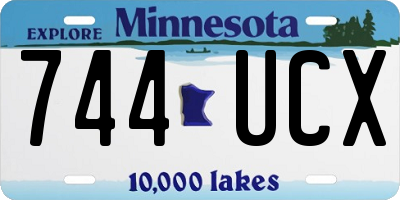 MN license plate 744UCX