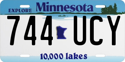 MN license plate 744UCY