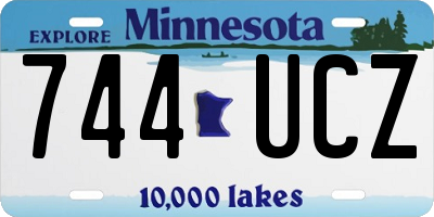 MN license plate 744UCZ