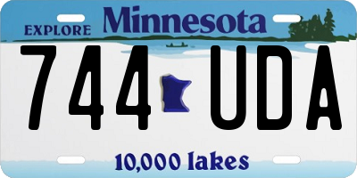 MN license plate 744UDA