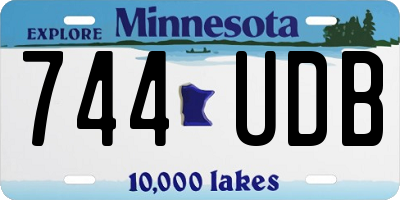 MN license plate 744UDB