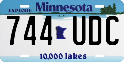 MN license plate 744UDC