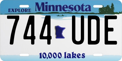 MN license plate 744UDE