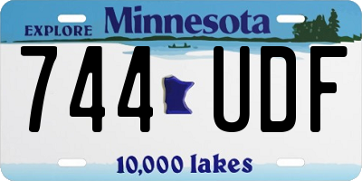 MN license plate 744UDF