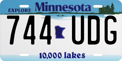 MN license plate 744UDG