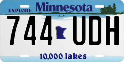 MN license plate 744UDH