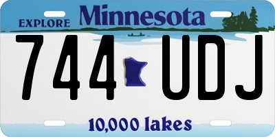 MN license plate 744UDJ