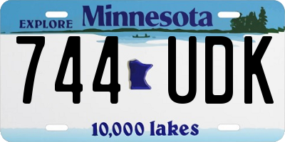 MN license plate 744UDK