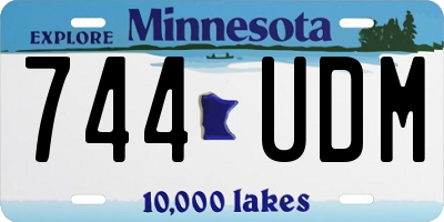MN license plate 744UDM
