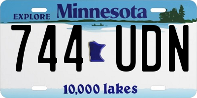 MN license plate 744UDN