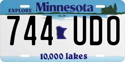 MN license plate 744UDO