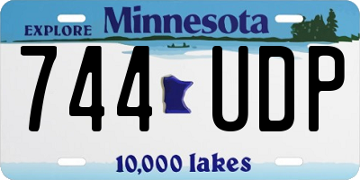 MN license plate 744UDP