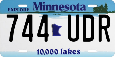 MN license plate 744UDR