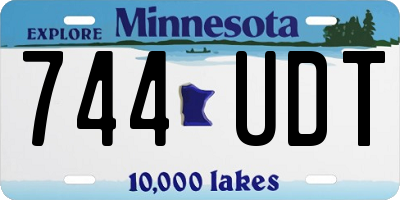 MN license plate 744UDT