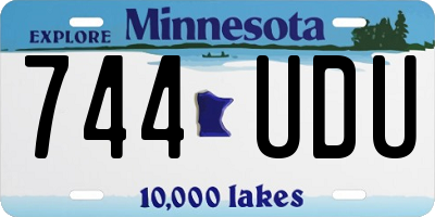 MN license plate 744UDU