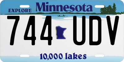 MN license plate 744UDV