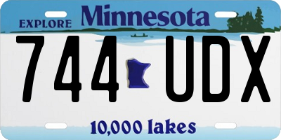 MN license plate 744UDX