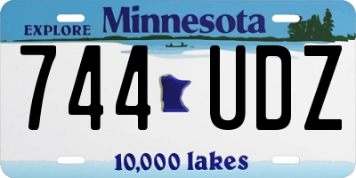 MN license plate 744UDZ