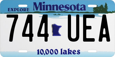 MN license plate 744UEA