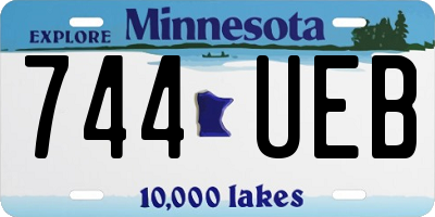 MN license plate 744UEB