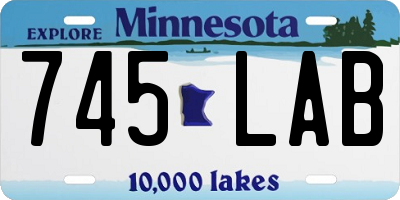 MN license plate 745LAB