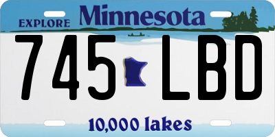 MN license plate 745LBD