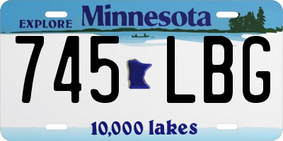 MN license plate 745LBG