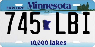 MN license plate 745LBI