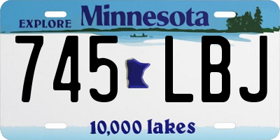 MN license plate 745LBJ