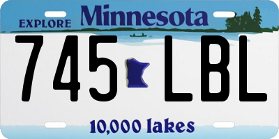 MN license plate 745LBL