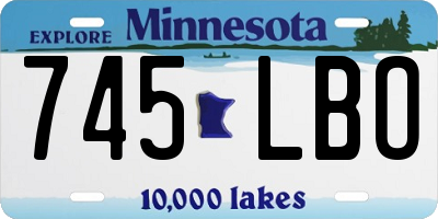 MN license plate 745LBO