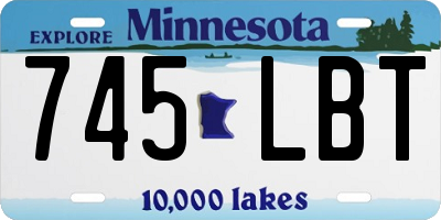 MN license plate 745LBT
