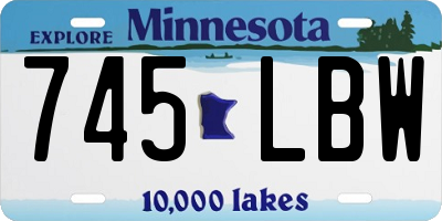 MN license plate 745LBW