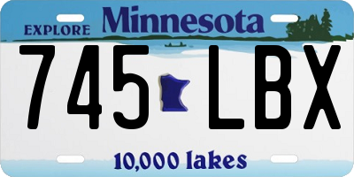 MN license plate 745LBX