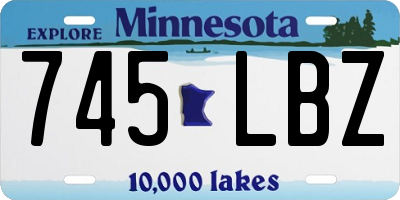 MN license plate 745LBZ