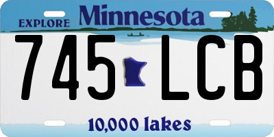 MN license plate 745LCB