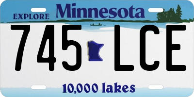 MN license plate 745LCE