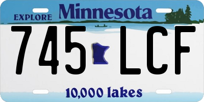 MN license plate 745LCF